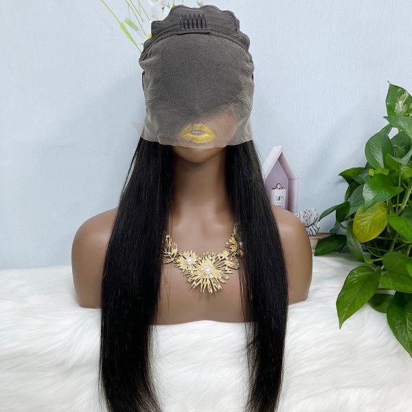 13x4 Transparent Lace Wig Straight Natural Color Virgin Human Hair Wigs - Image 4