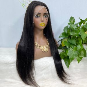 13x4 Transparent Lace Wig Straight Natural Color Virgin Human Hair Wigs