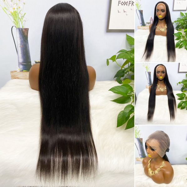 13x4 Transparent Lace Wig Straight Natural Color Virgin Human Hair Wigs - Image 7