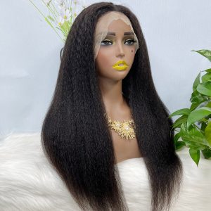 13x4 Transparent Lace Wig  Kinky Straight Natural Color Virgin Human Hair Wigs