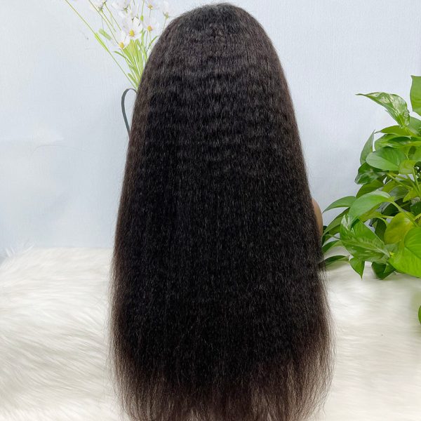 13x4 Transparent Lace Wig  Kinky Straight Natural Color Virgin Human Hair Wigs - Image 2