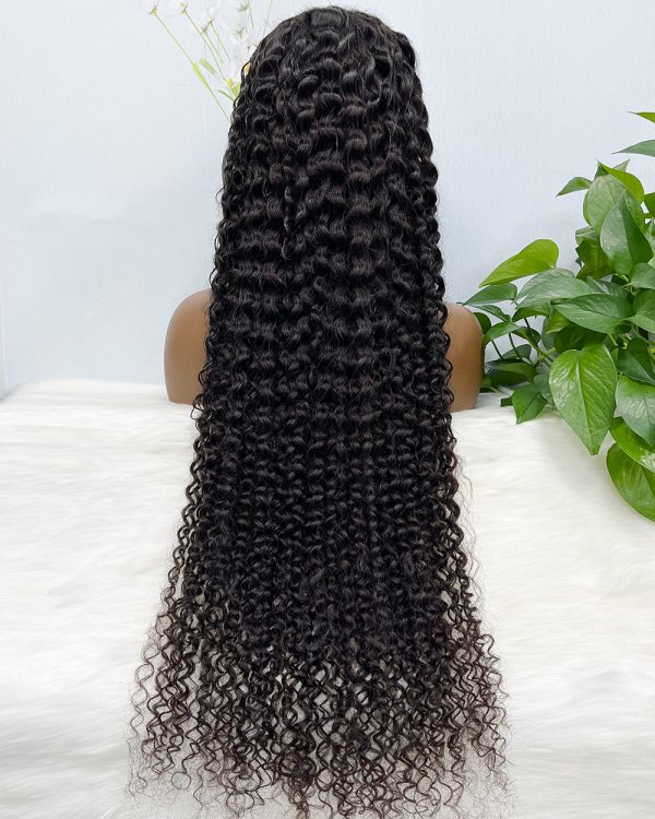 13x4 Transparent Lace Wig Deep Wave Natural Color Virgin Human Hair Wigs - Image 4