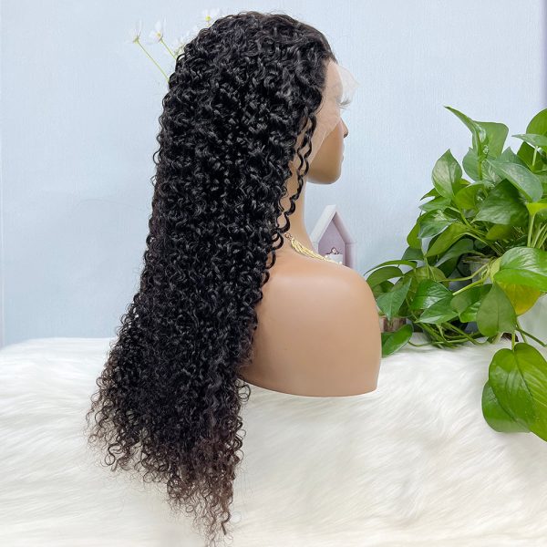 13x4 Transparent Lace Wig Jerry Curl Natural Color Virgin Human Hair Wigs - Image 3