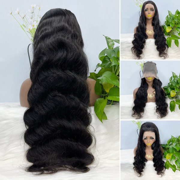 13x4 Transparent Lace Wig Body Wave Natural Color Virgin Human Hair Wigs - Image 9