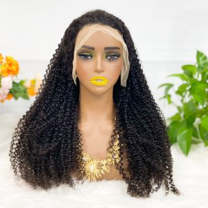 13x4 Transparent Lace Wig  Kinky Curly Natural Color Virgin Human Hair Wigs