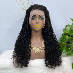13x4 Transparent Lace Wig Jerry Curl Natural Color Virgin Human Hair Wigs