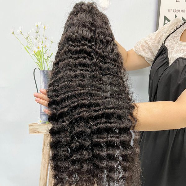 13x4 Transparent Lace Wig Deep Wave Natural Color Virgin Human Hair Wigs - Image 15