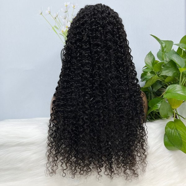 13x4 Transparent Lace Wig Jerry Curl Natural Color Virgin Human Hair Wigs - Image 4