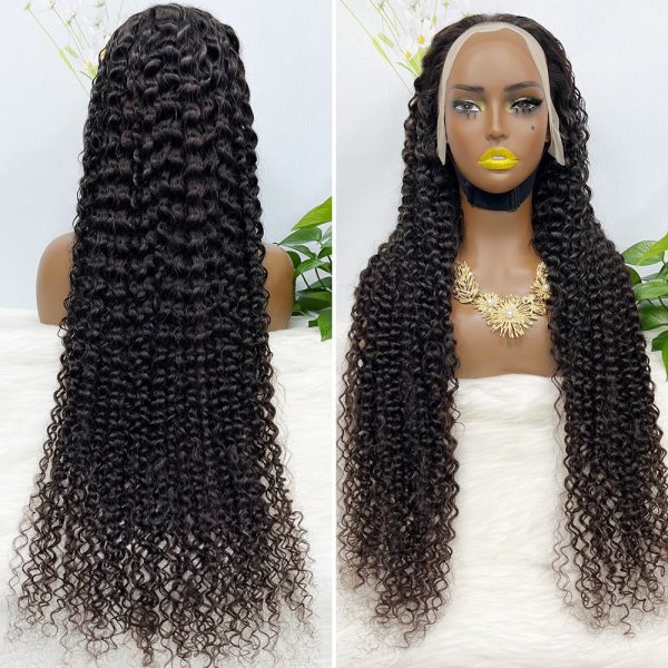 13x4 Transparent Lace Wig Deep Wave Natural Color Virgin Human Hair Wigs - Image 3