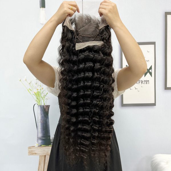 13x4 Transparent Lace Wig Deep Wave Natural Color Virgin Human Hair Wigs - Image 16