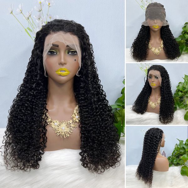 13x4 Transparent Lace Wig Jerry Curl Natural Color Virgin Human Hair Wigs - Image 9