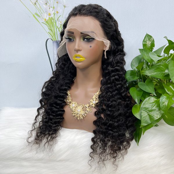 13x4 Transparent Lace Wig Deep Wave Natural Color Virgin Human Hair Wigs - Image 12