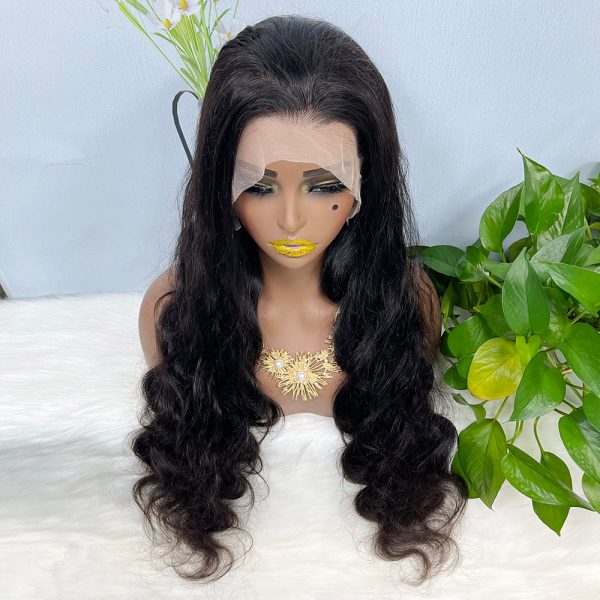 13x4 Transparent Lace Wig Body Wave Natural Color Virgin Human Hair Wigs - Image 3