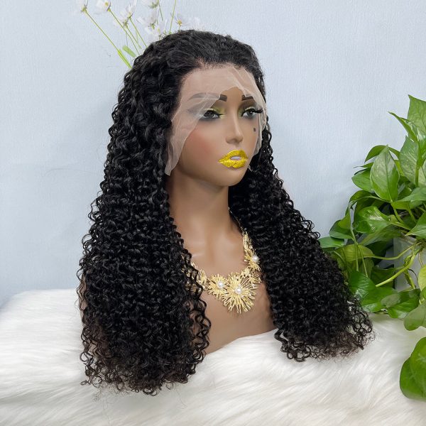 13x4 Transparent Lace Wig Jerry Curl Natural Color Virgin Human Hair Wigs - Image 5