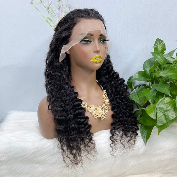 13x4 Transparent Lace Wig Deep Wave Natural Color Virgin Human Hair Wigs - Image 6