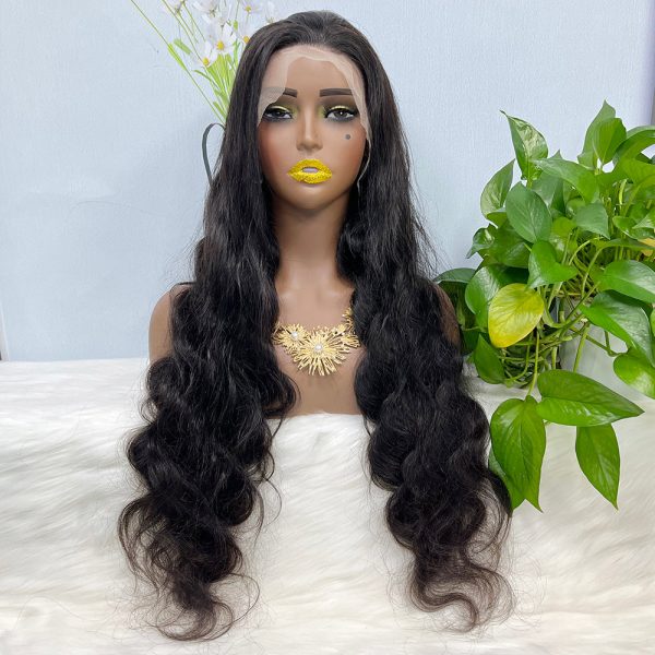 13x4 Transparent Lace Wig Body Wave Natural Color Virgin Human Hair Wigs