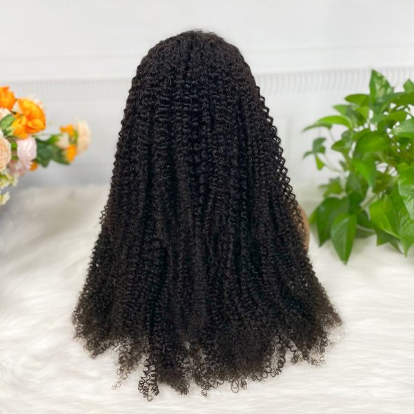 13x4 Transparent Lace Wig  Kinky Curly Natural Color Virgin Human Hair Wigs - Image 2
