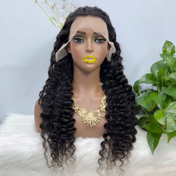 13x4 Transparent Lace Wig Deep Wave Natural Color Virgin Human Hair Wigs - Image 19