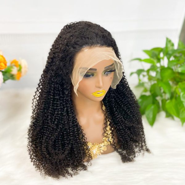 13x4 Transparent Lace Wig  Kinky Curly Natural Color Virgin Human Hair Wigs - Image 6
