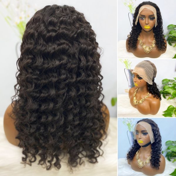 13x4 Transparent Lace Wig Deep Wave Natural Color Virgin Human Hair Wigs - Image 13