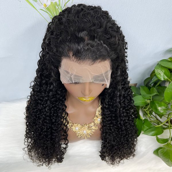 13x4 Transparent Lace Wig Jerry Curl Natural Color Virgin Human Hair Wigs - Image 7